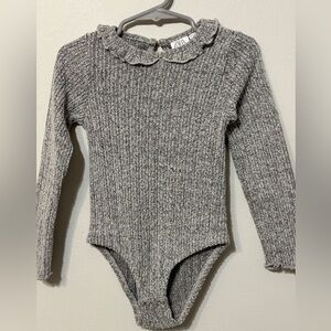 Zara Charcoal Ribbed Kids Bodysuit